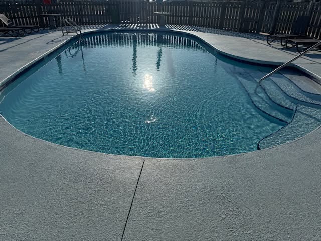 Resort pool on a clear day